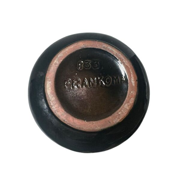 Frankoma Pottery Honey Jar Jug ~ #833 Black Pitcher Design~ W/ Original Sticker - Picture 9 of 10